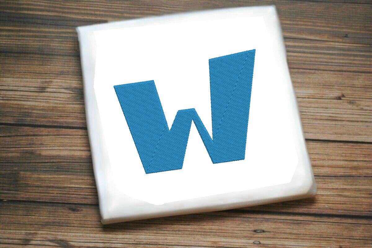 Bold Block Monogram Letter W · Creative Fabrica