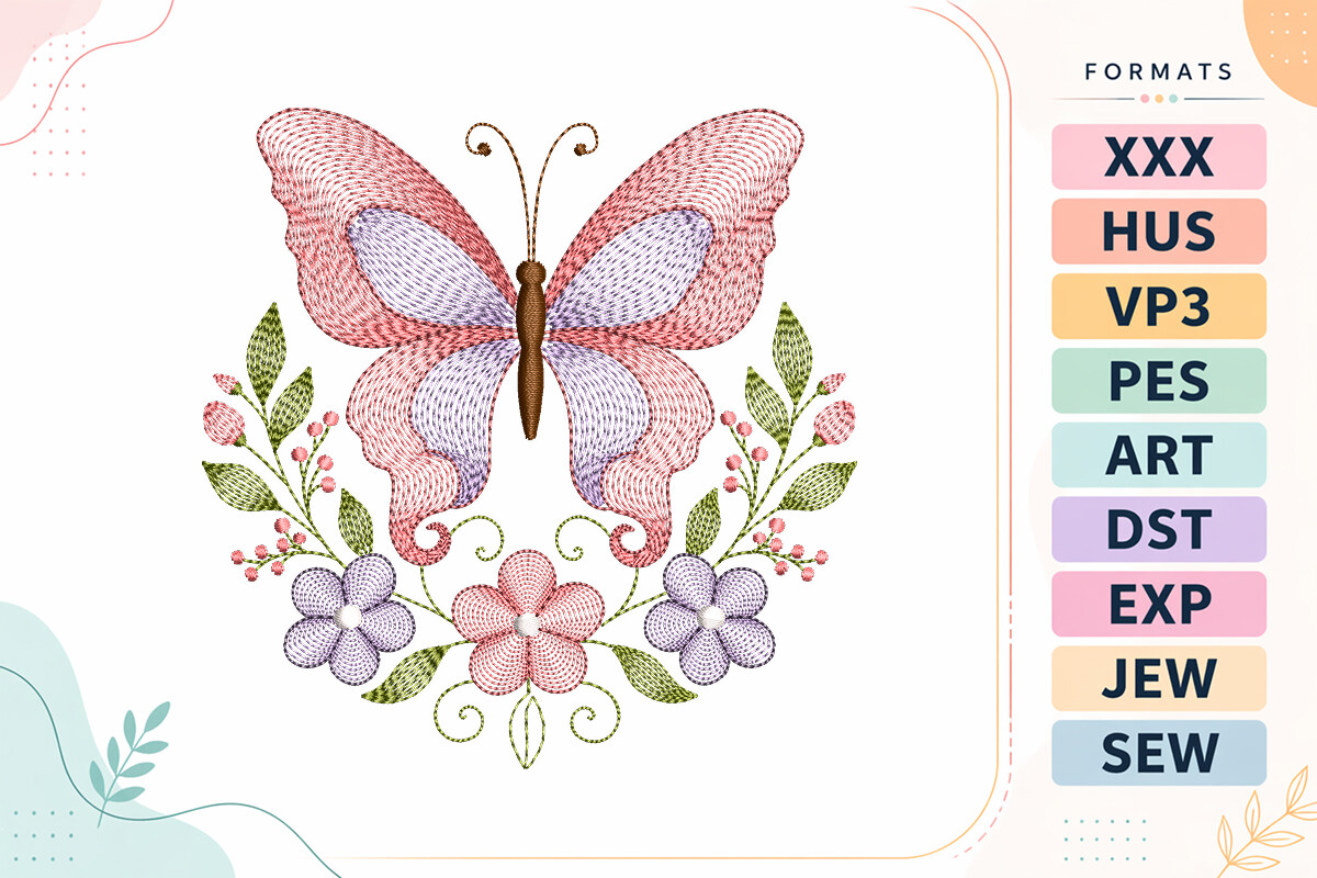 Ripple Butterfly Floral · Creative Fabrica