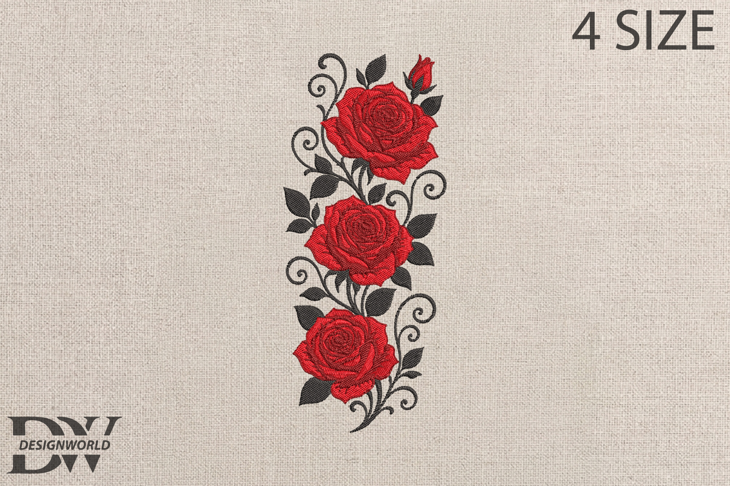 Rose Embroidery Design · Creative Fabrica